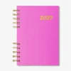 Agenda giornaliera B6 rosa 2027 - In inglese