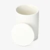 Barattolo organizzatore bianco per cotton fioc