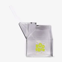 Bicchiere a forma di cartone del latte con cannuccia - 350 ml
