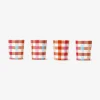 Bicchieri da picnic a scacchi - 4 pz