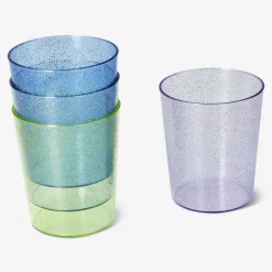Bicchieri riutilizzabili con glitter - 4 pz