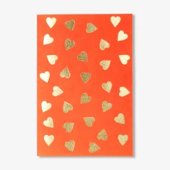 Biglietto d'auguri - Cuori metallizzati