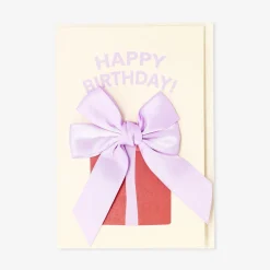 Biglietto di compleanno - Regalo con nastro