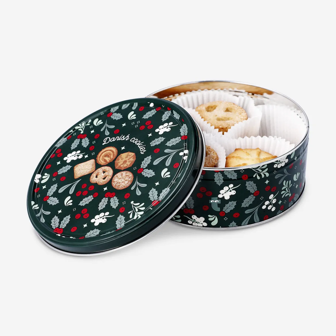 Biscotti al burro in scatola di latta