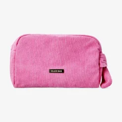Borsa per cosmetici in velluto rosa - 23 cm