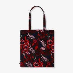 Borsa shopper - Nera a fiori