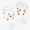 Calici da vino con stampa di fragole - 2 pz