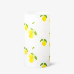 Candela a LED con stampa limoni - 15 cm