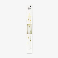 Candela da tavola LED con stampa fiori - 24 cm