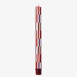 Candela lunga LED con motivo geometrico - 24 cm