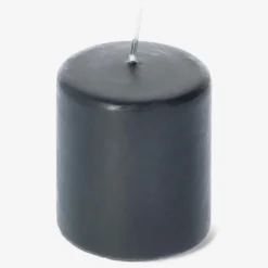Candela pilastro nera - 8 cm