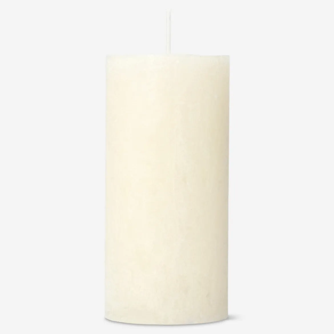 Candela rustica a colonna bianco avorio - 12 cm