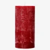 Candela rustica rosso scuro - 12 cm