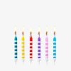 Candele per torta a strisce. 12 pz