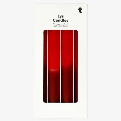 Candele rosse per la cena - 4 pz