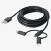 Cavo di ricarica. Per USB-C, Micro USB e lightning