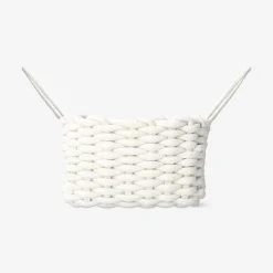 Cestino in corda intrecciata bianca - 25 cm