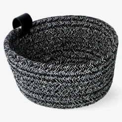 Cestino in corda nero - 15 cm