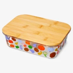 Contenitore per alimenti in vetro con zucche - 22 cm
