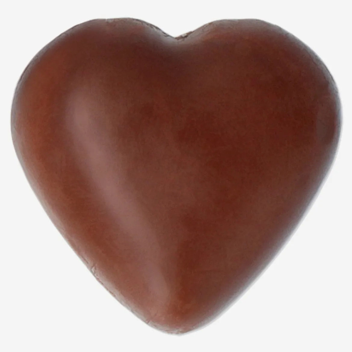 Cuori di cioccolato al latte in rete con ripieno di crema al latte