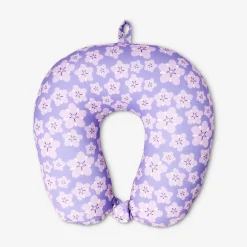 Cuscino da viaggio viola floreale