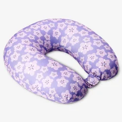 Cuscino da viaggio viola floreale