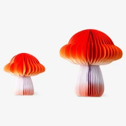 Decorazioni a forma di fungo con effetto sfumato in carta a nido d'ape - 2 pezzi