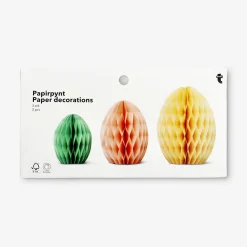 Decorazioni di carta a nido d’ape a forma di uova di Pasqua - 3 pz