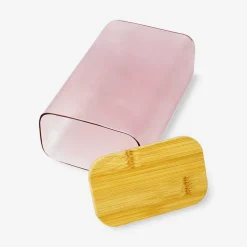 Designer Collection - Contenitore in vetro rosa con coperchio - 1,7 L