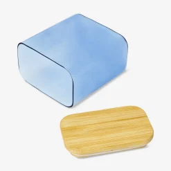 Designer Collection - Contenitore in vetro blu con coperchio - 1,1 L