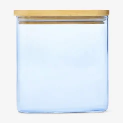 Designer Collection - Contenitore in vetro blu con coperchio - 1,1 L
