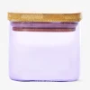 Designer Collection - Contenitore in vetro viola con coperchio - 200 ml
