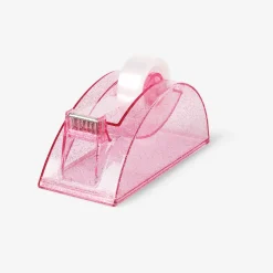 Dispenser per nastro adesivo rosa glitter