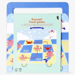 Giochi da viaggio 2 in 1 - Collega le creature marine o tris