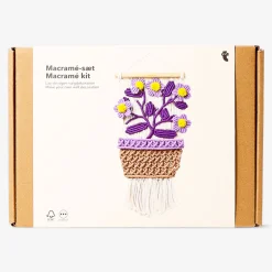 Kit macramè - Design floreale da appendere