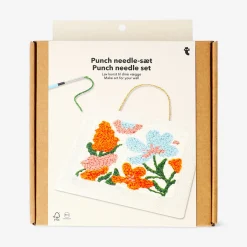 Kit per ricamo punch needle - Quadro floreale