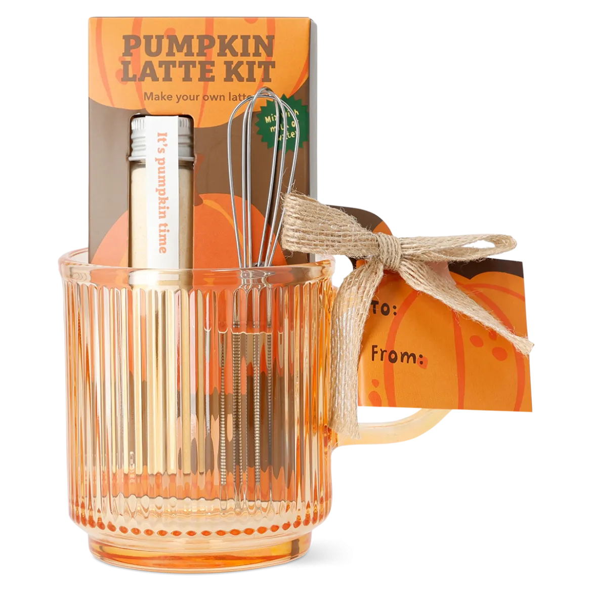 Kit "Pumpkin Spice" con tazza, frusta e miscela in polvere "Pumpkin Spice"