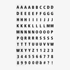 Lettere, numeri e simboli extra A6 light box - 100 pz
