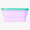 Lunchbox pieghevole lilla con spork - 600 ml