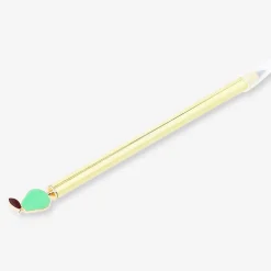 Matita eterna - oro con topper pera verde