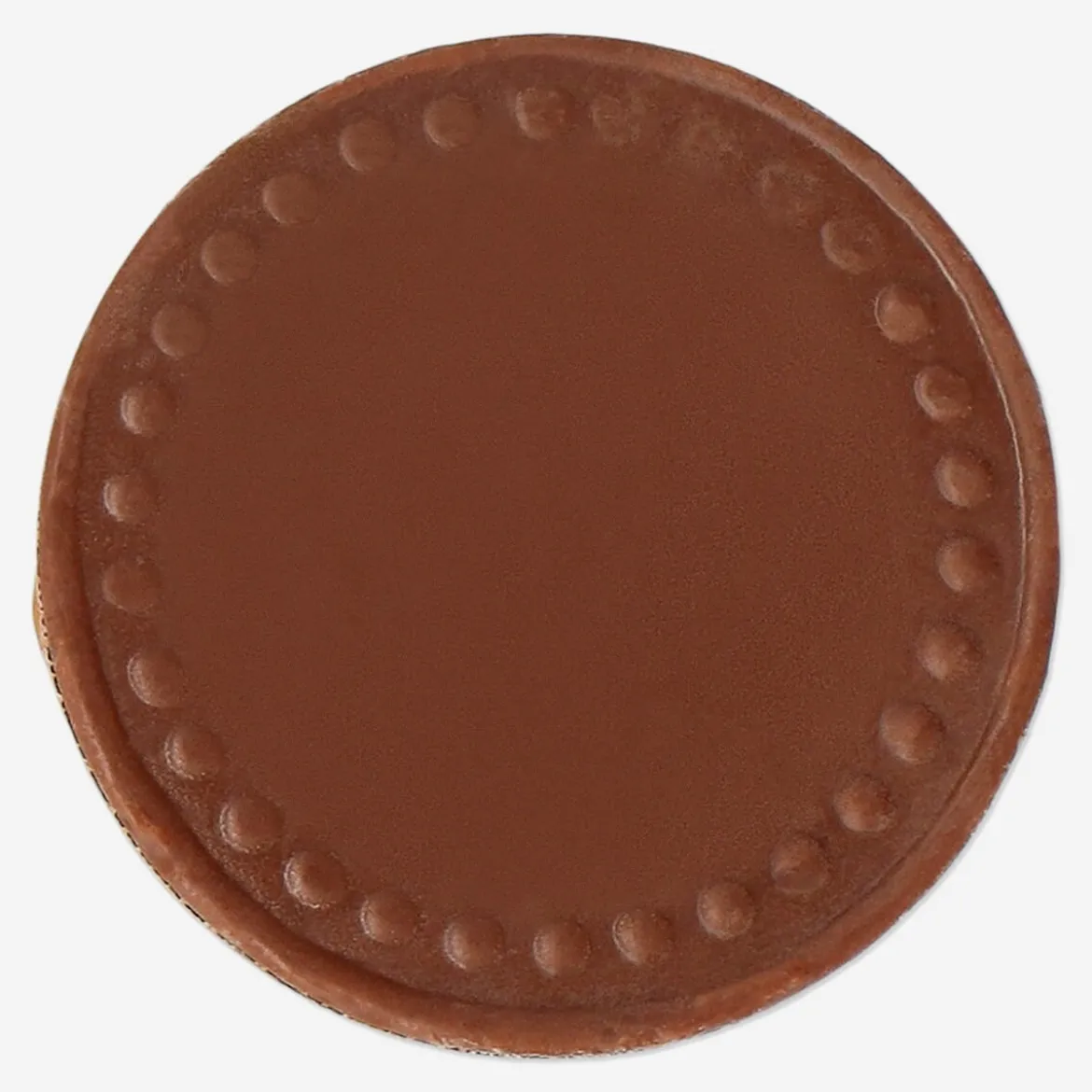 Monete di cioccolato al latte con personaggi di pan di zenzero