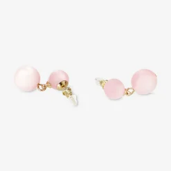 Orecchini pendenti - Pietre rosa