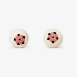 Palline di lana per bucato con motivi floreali - 2 pz