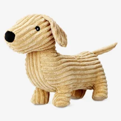 Peluche - Cane di velluto a coste marrone