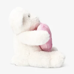 Peluche - Orsacchiotto bianco con cuore rosa per la mamma