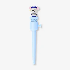 Penna a sfera con topper topo pirata - inchiostro nero