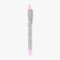 Penna a sfera - rosa con strass