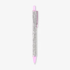 Penna a sfera - rosa con strass