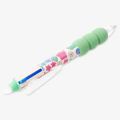 Penna gel cancellabile multicolore - design floreale