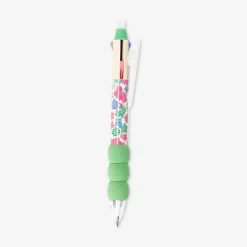 Penna gel cancellabile multicolore - design floreale